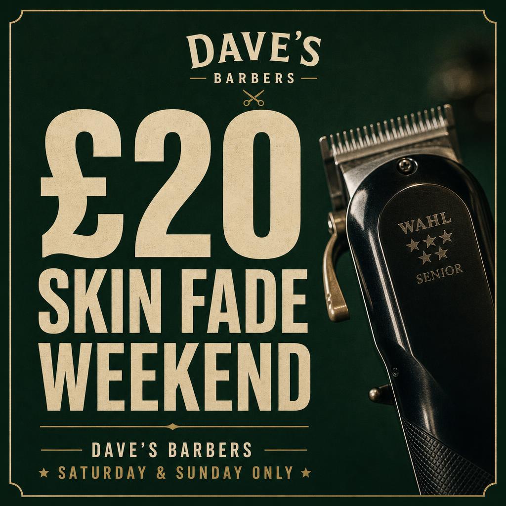 Example promotional graphic for a barber shop